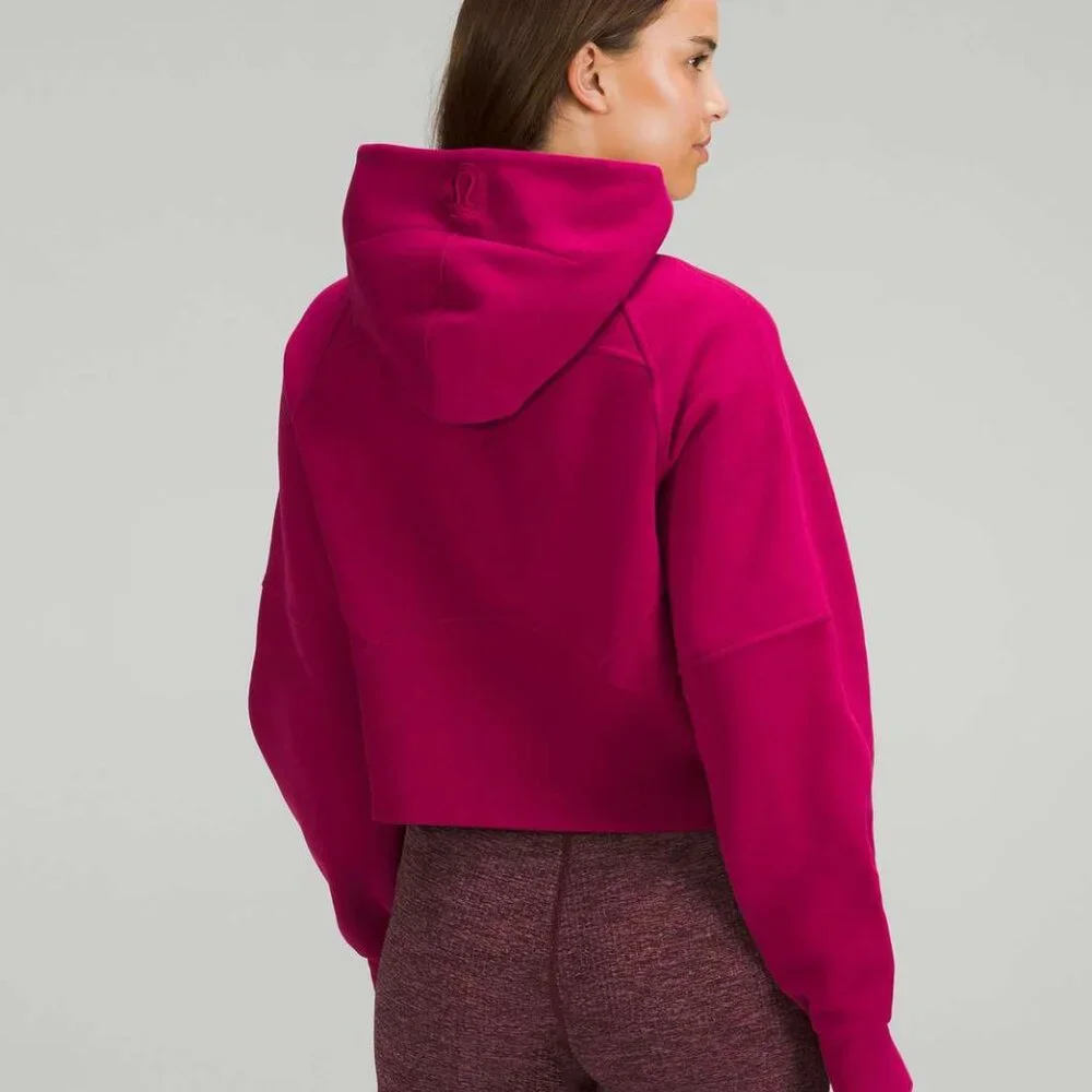 EUC Lululemon Scuba Oversized Half-Zip Hoodie, XS/S, Pomegrante - Picture 4 of 8